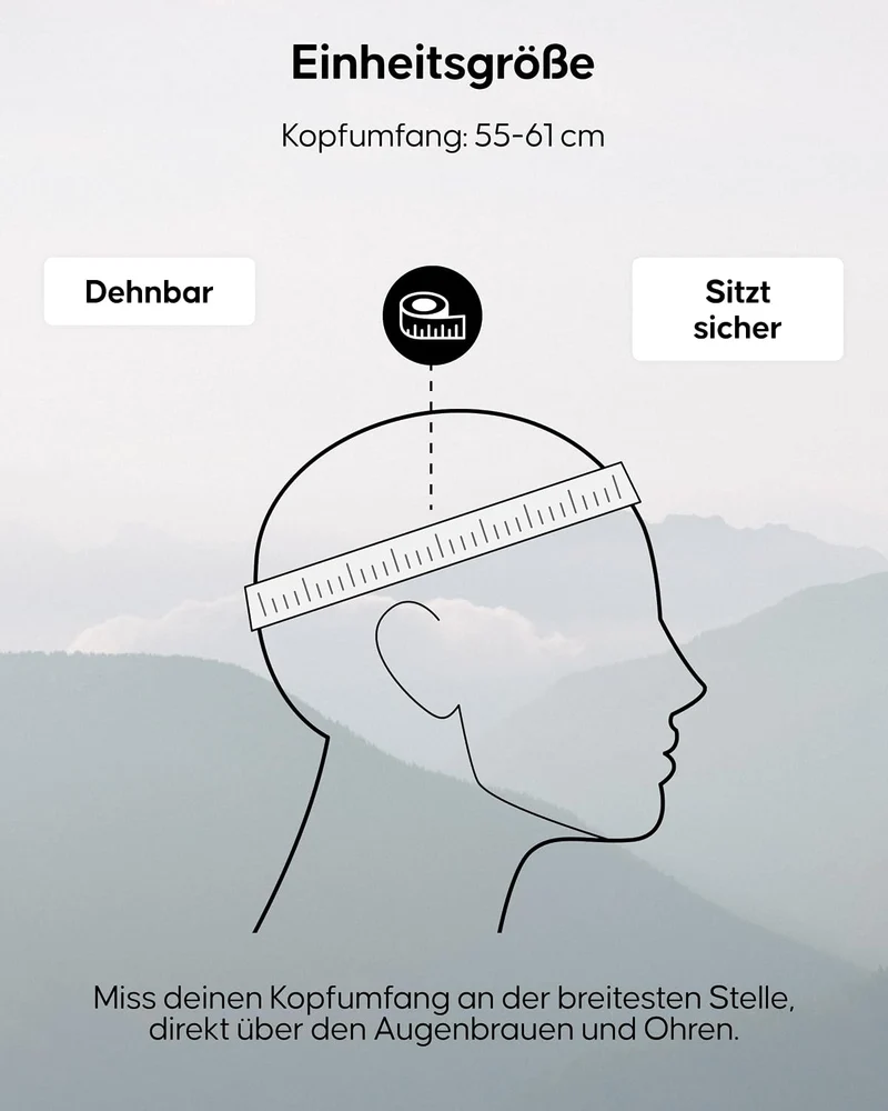 DANISH ENDURANCE Merinowolle Mütze mit Fleece, Warme Wintermütze, Stretchy & Bequem, Unisex, Beanie