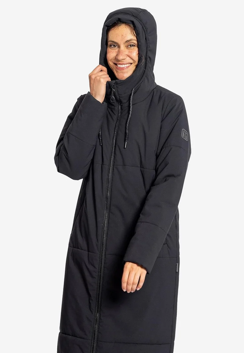 ELKLINE Damen Wintermantel Beautiful | warmer Steppmantel wattiert lang mit Seiten Reissverschluss |