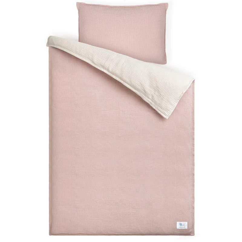 lulumoon Musselin Kinderbettwäsche 100x135: Bettbezug 100x135 + Kissenbezug 40x60 cm aus Baumwolle –