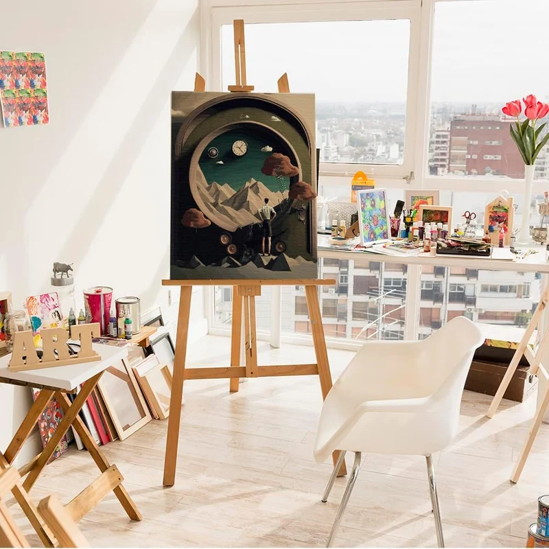 Artnapi Malen nach Zahlen Erwachsene mit Rahmen | DIY Handgemalt | Eine Reise durch die Zeit| Kit fü