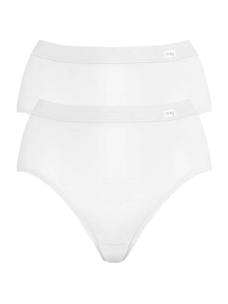 Mey 2X Emotion Damen Taillenslips Unterhosen Weiss (001) 38, Weiss (001) 38