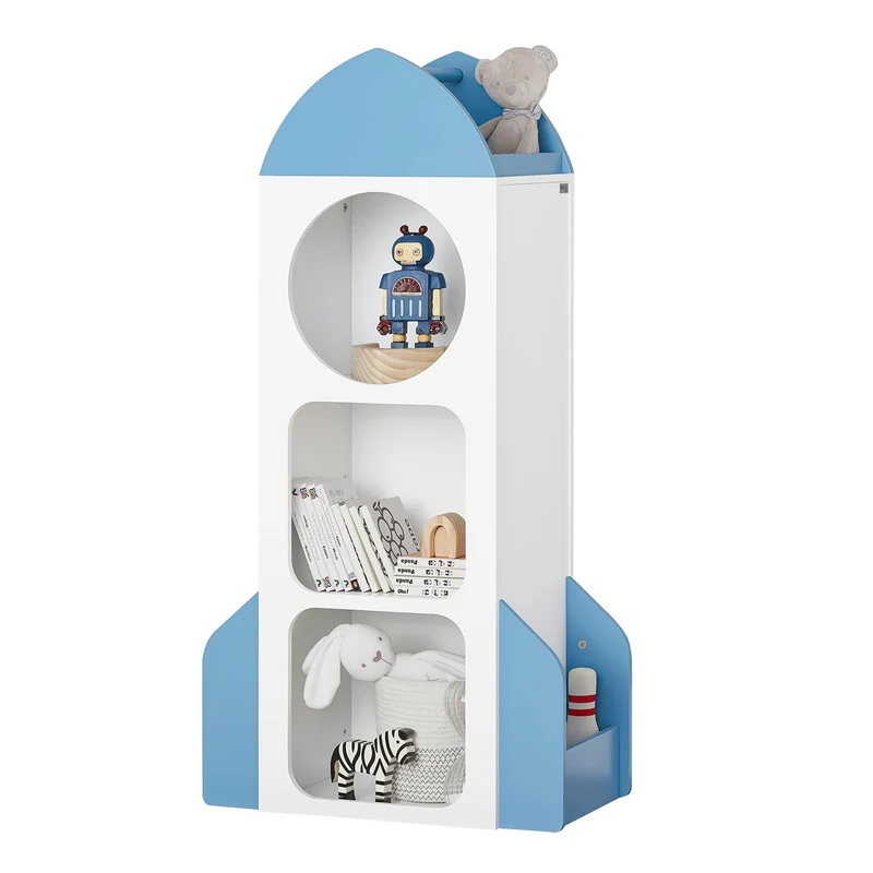 SoBuy KMB87-W Kinderregal Bücherregal Kinderzimmer Regal Aufbewahrungsregal für Kinder Kinderzimmer