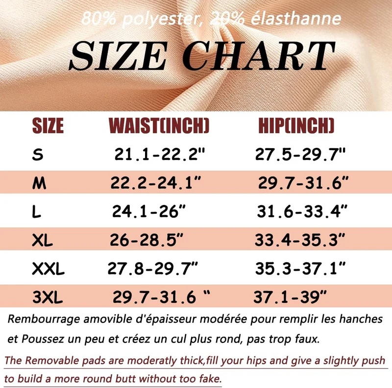 Derssity Damen Push Up Po Butt Lifter Gepolstert Hip Enhancer Padded Miederhose Shapewear Figurforme