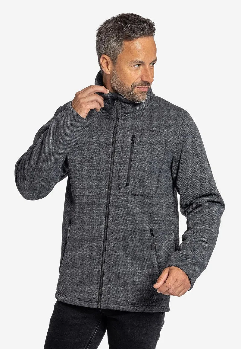 ELKLINE Herren Strickfleecejacke Fat Chance 1013043, grey-black
