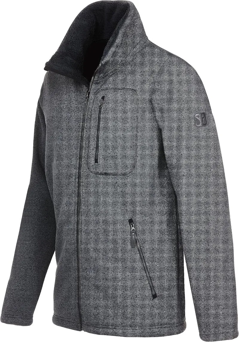 ELKLINE Herren Strickfleecejacke Fat Chance 1013043, grey-black
