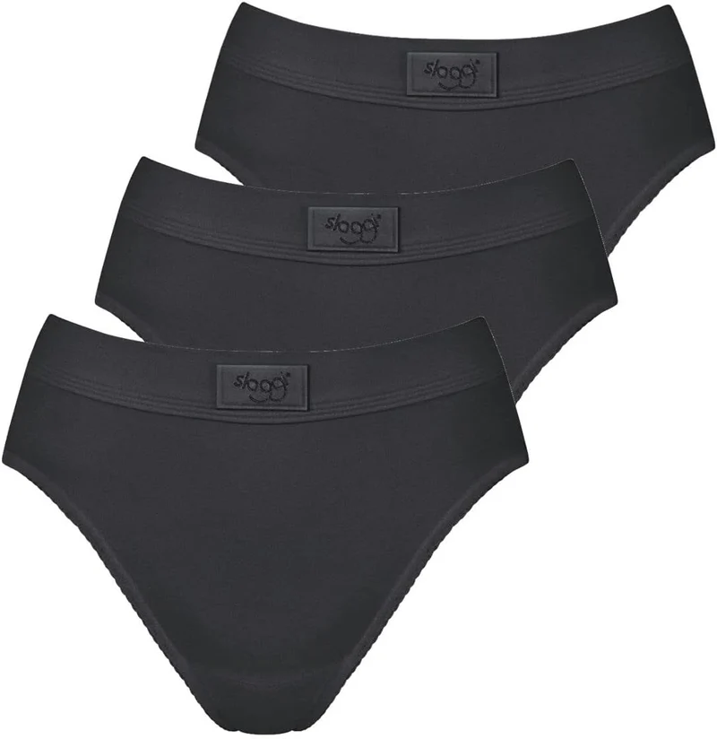 Sloggi Damen sloggi Double Comfort Tai Taillenslip, 3x Schwarz (Black)