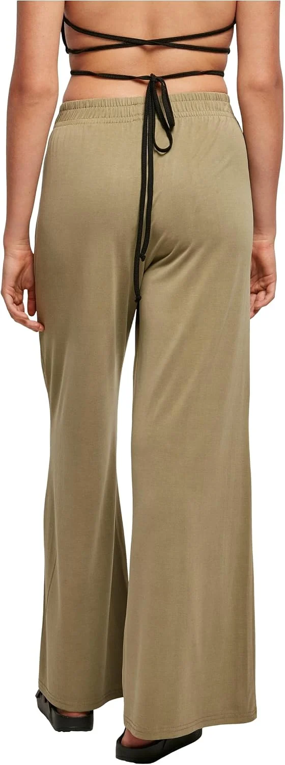 Urban Classics Damen Ladies Modal Wide Leg Pants, Khaki