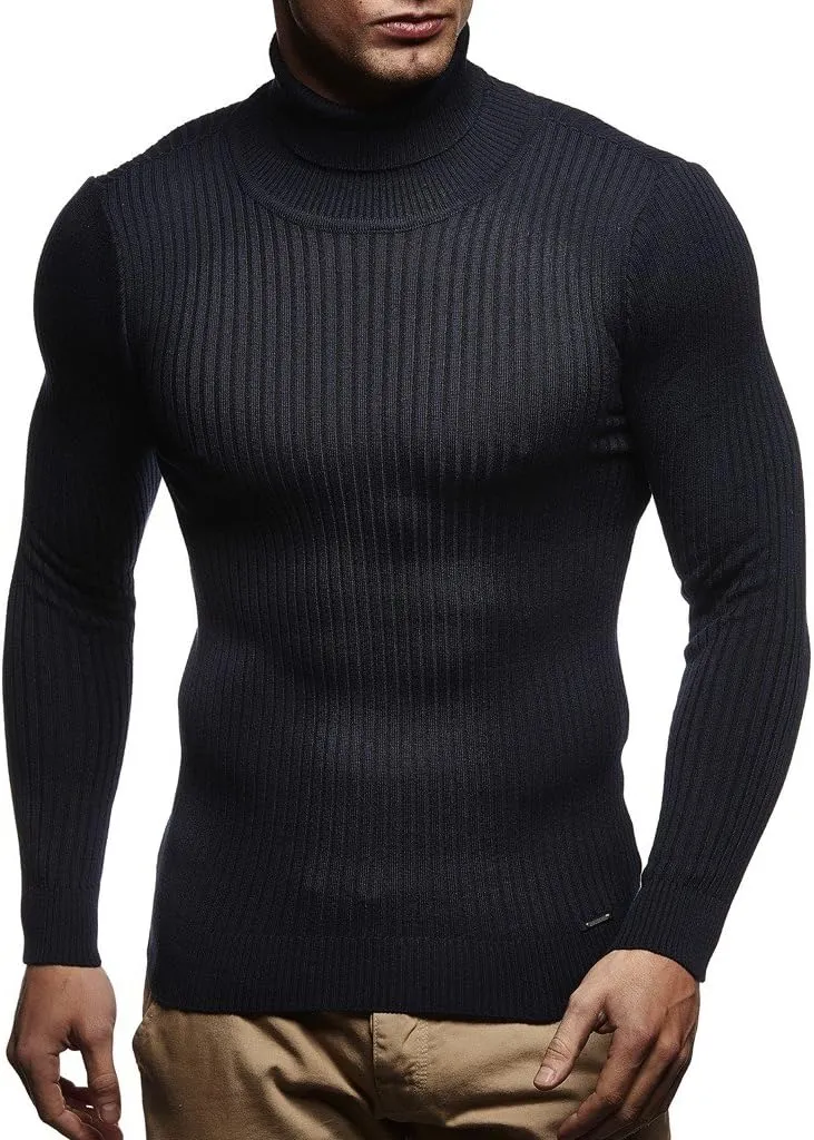 Leif Nelson Rollkragenpullover Herren Strickpullover - Cooler Männer Pullover Rollkragen - Dünner Mä