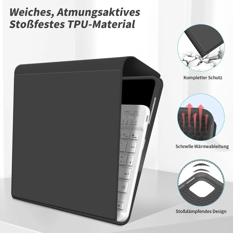 ZOYU Hülle mit Tastatur für iPad 9. Generation 2021/iPad 8. Generation 2020/iPad 7. Generation 2019,