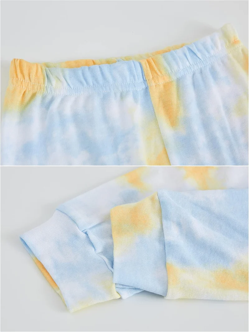Mädchen Pyjamas 100% Baumwolle Schlafanzug für Kinder Schlafkleidung Langarm 4 Stück Set 1-12 Jahre,