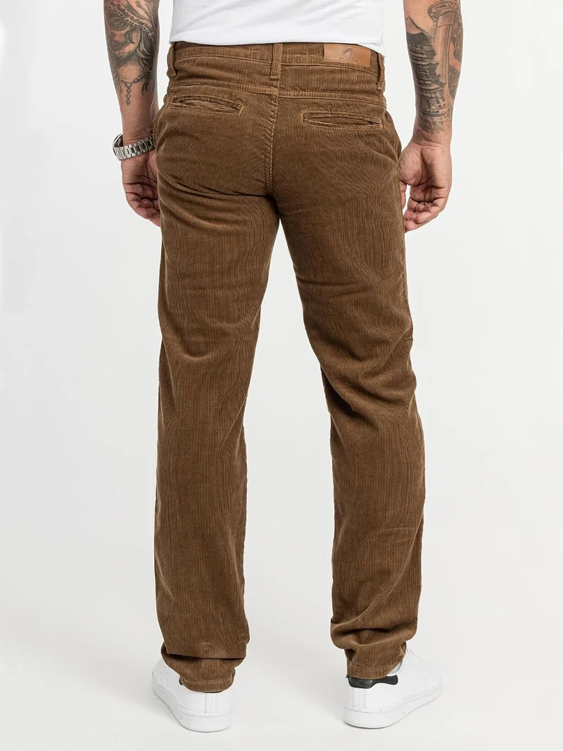 Rock Creek Herren Cord Hose Regular Fit Chino Hose RC-2156 31W / 32L Dunkelbeige, 31W / 32L Dunkelbe