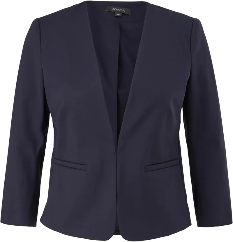 comma Blazer mit kurzem Schnitt, 5976 Blau