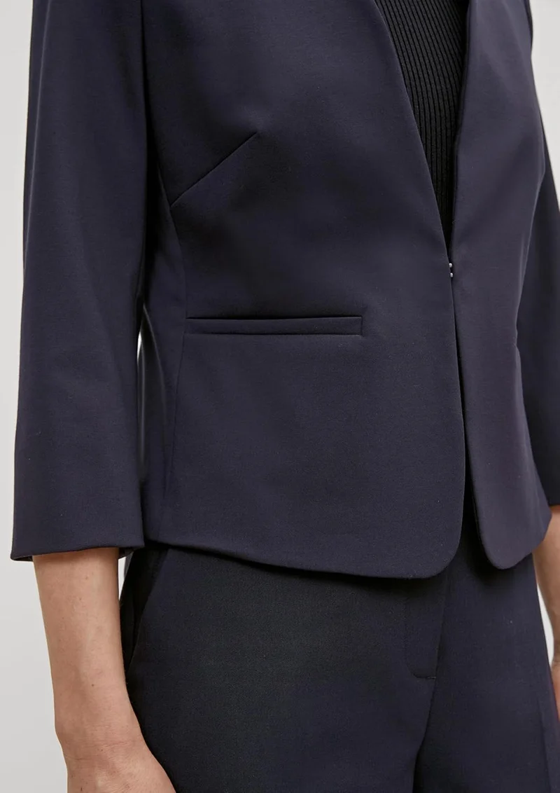 comma Blazer mit kurzem Schnitt, 5976 Blau