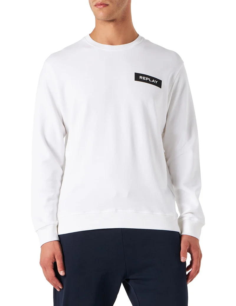 Replay Herren Sweatshirt, 001 White