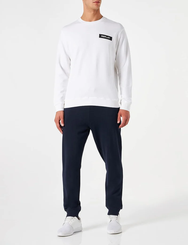 Replay Herren Sweatshirt, 001 White