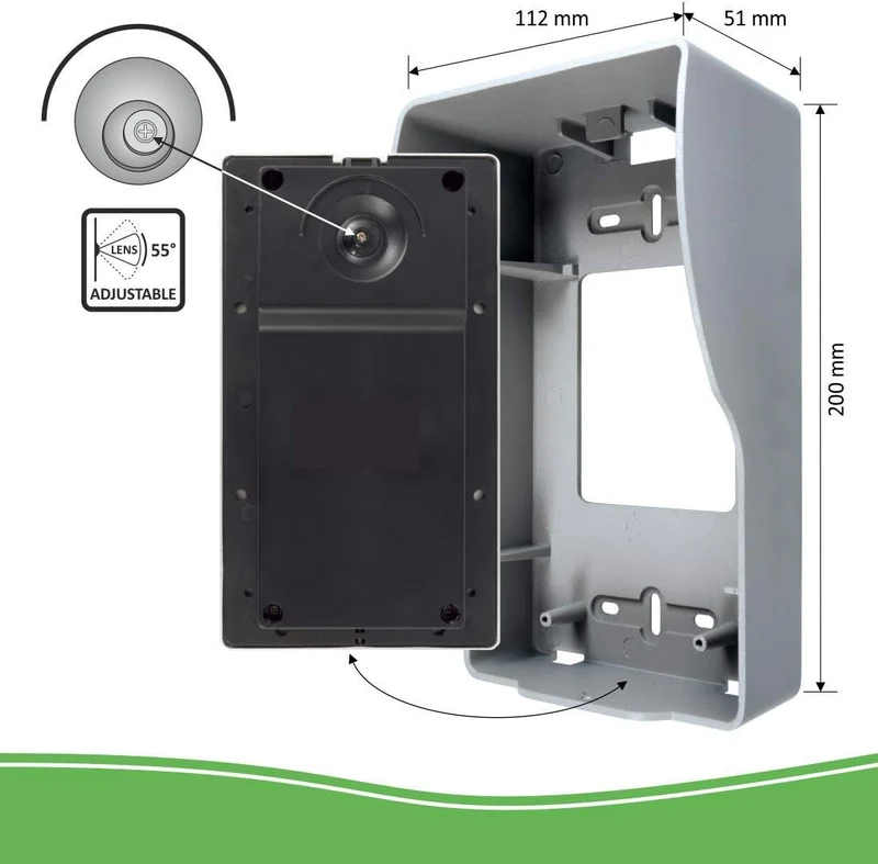 ELRO Türklingel DV477W4 4-Familien Video Türsprechanlage mit 4 Farbdisplay, Kamera mit Nachtsicht, 4