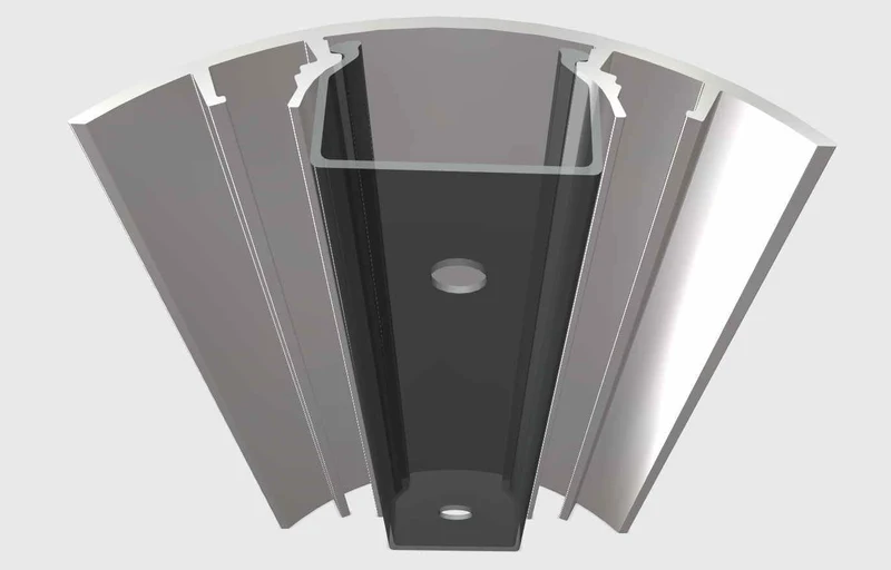 TV Design Aluminium Kabelkanal Weiss matt RAL9003 lackiert in verschiedenen Längen von ALUNOVO (Läng