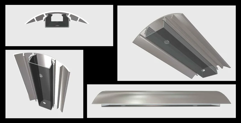TV Design Aluminium Kabelkanal Weiss matt RAL9003 lackiert in verschiedenen Längen von ALUNOVO (Läng