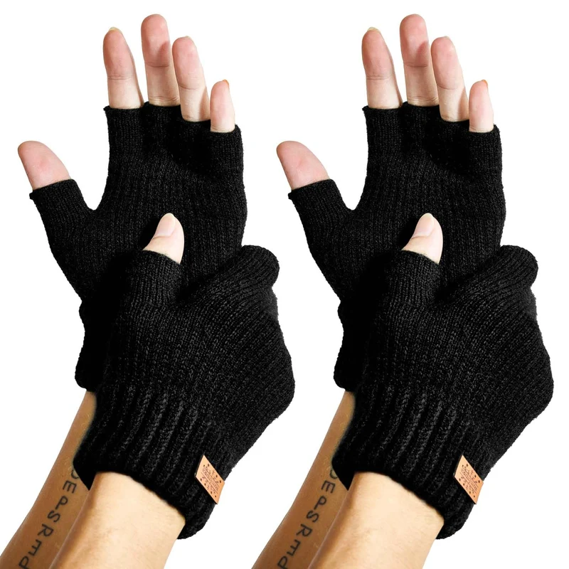 JYUYNY Fingerlose Handschuhe,Handschuhe fingerlos - Fingerless Gloves,kaschmir Handschuhe,Winter war