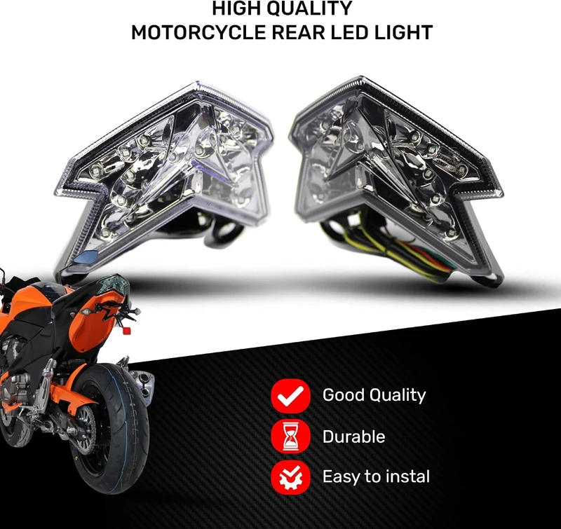 avdb-moto LED-Bremslicht mit integriertem Blinker kompatibel mit Kawasaki Z800, ZX6R, 2013/2016 (Get