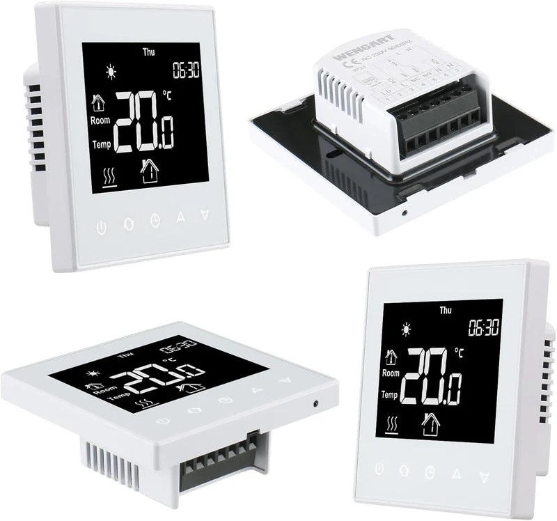 Wengart Raumthermostat Thermostat programmierbar WG505,Unterputz für Gas/Wasser Kessel Fussbodenheiz