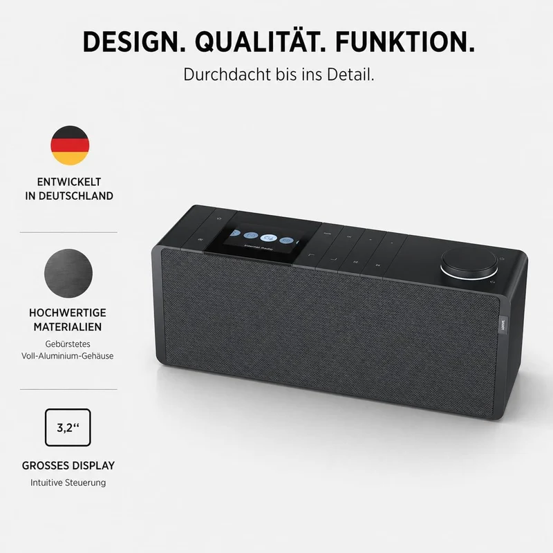 Loewe klang s1 basaltgrau, Stereo Smartradio, 80 Watt, DAB, DAB+, UKW, Audio Streaming, Bluetooth, U