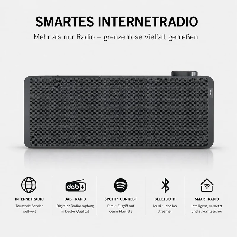 Loewe klang s1 basaltgrau, Stereo Smartradio, 80 Watt, DAB, DAB+, UKW, Audio Streaming, Bluetooth, U