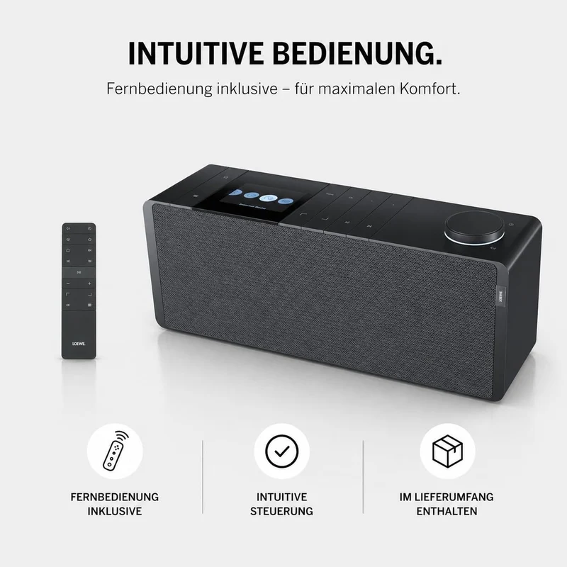 Loewe klang s1 basaltgrau, Stereo Smartradio, 80 Watt, DAB, DAB+, UKW, Audio Streaming, Bluetooth, U