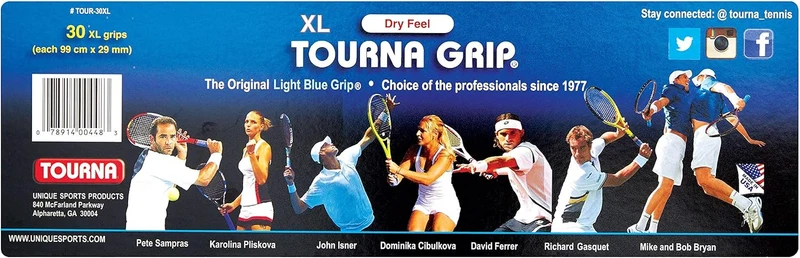 Unique Overgrip Tourna Grip Tour 30er, Blau, 0306020124000000