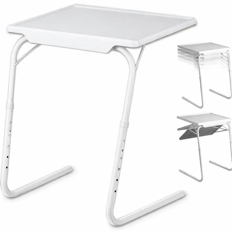 ECOVELO Multifunktionaler Klapptisch Table-Mate mit 6 Höheneinstellungen und 3 Ecken, Verstellbarer