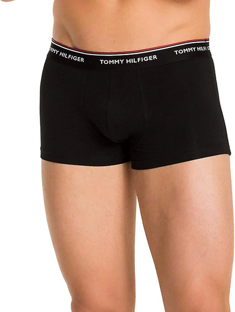 Tommy Hilfiger Herren 3er Pack Boxershorts Low Rise Trunks Baumwolle L Schwarz (Black), L Schwarz (B