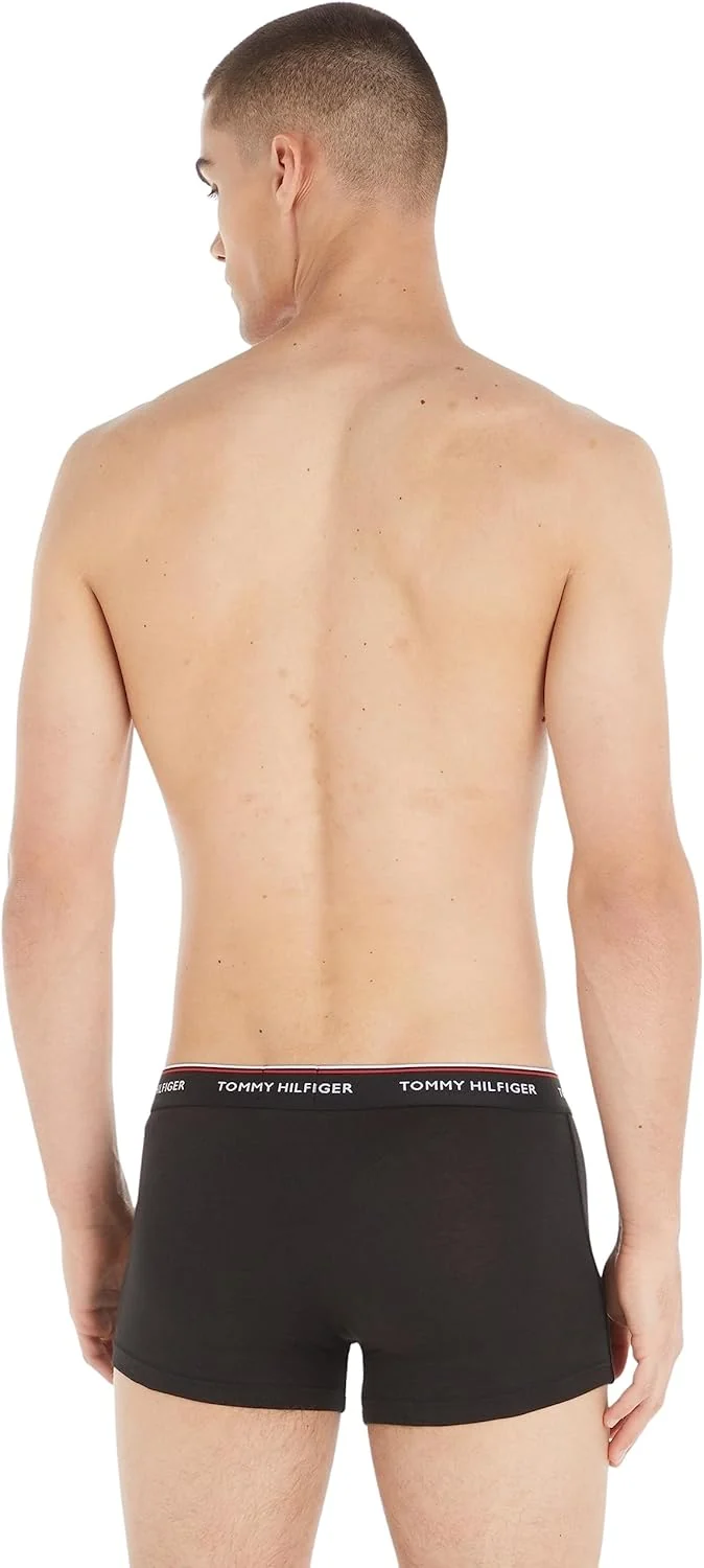 Tommy Hilfiger Herren 3er Pack Boxershorts Low Rise Trunks Baumwolle L Schwarz (Black), L Schwarz (B