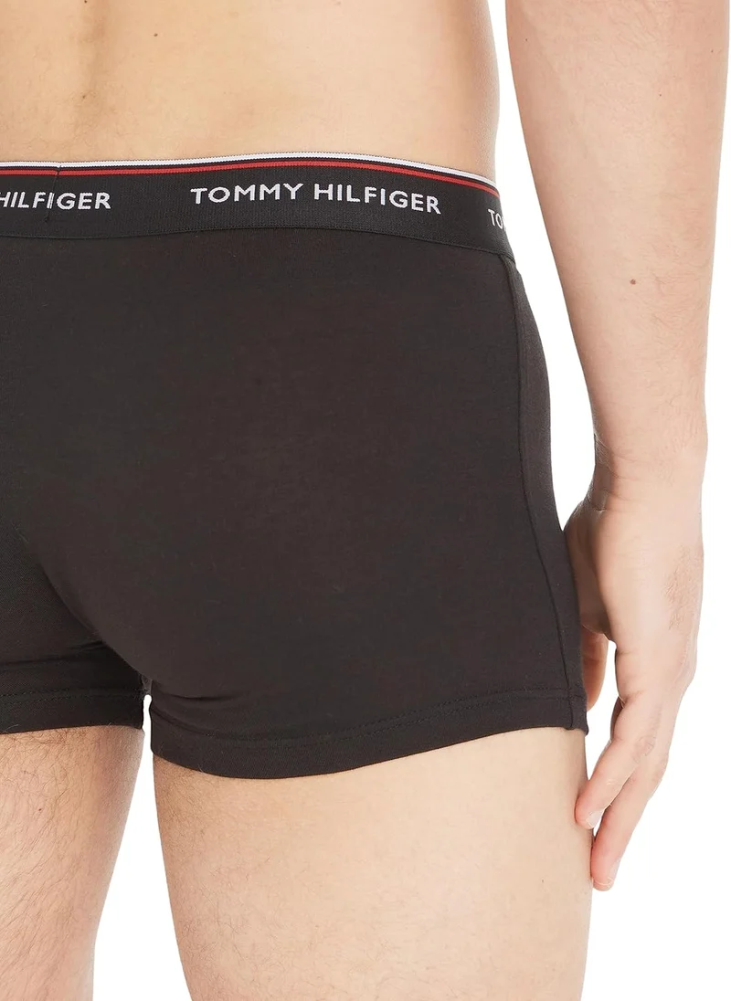 Tommy Hilfiger Herren 3er Pack Boxershorts Low Rise Trunks Baumwolle L Schwarz (Black), L Schwarz (B