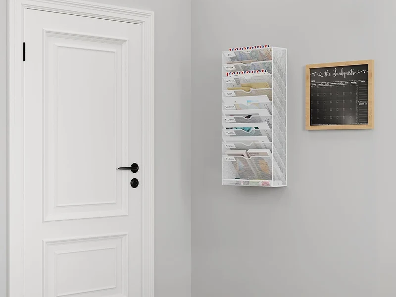 EasyPAG 10 Fächer Metall A4 Zeitschriftenhalter Wand Zeitschriften Wandhalter Aktenablage Dokumenten