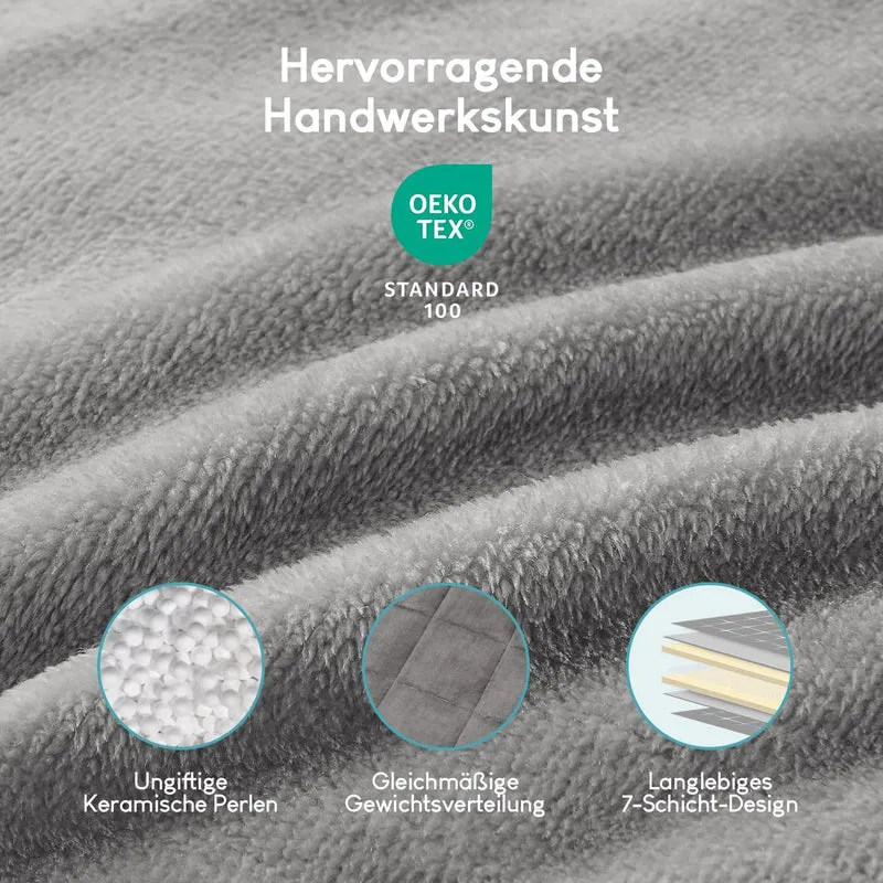 Cottonblue Gewichtsdecke 120x180cm 5.5kg- Sherpa Fleece Entspannungsdecke Erwachsene Zur Verbesserun