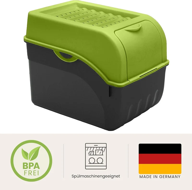 ARTECSIS® 3x Kartoffel Aufbewahrungsbox mit Deckel für 6 kg Kartoffeln (grün) - Vorratsbehälter & Vo