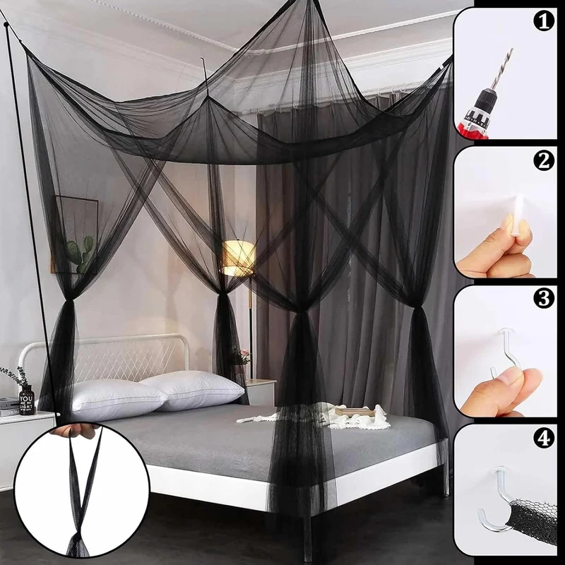 Moskitonetz Doppelbett 1.9 x 2.1 x 2.4 m Doppelbett Reise Insektennetz, Grosses Moskitonetz Bett Rec