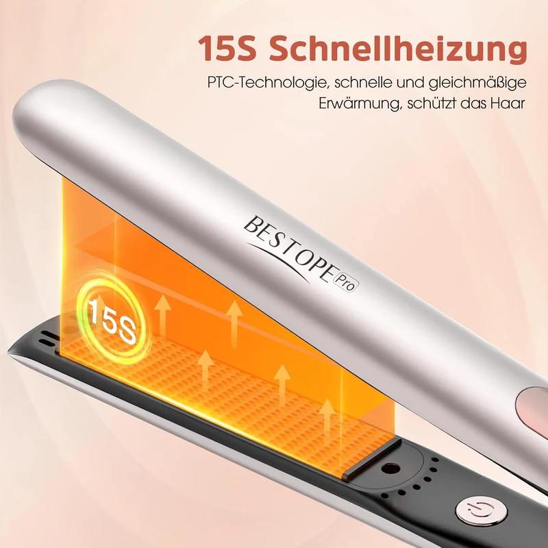 Glätteisen Locken und Glätten - Professional Ionen Haarglätter Weniger Frizz & Statische Aufladung,