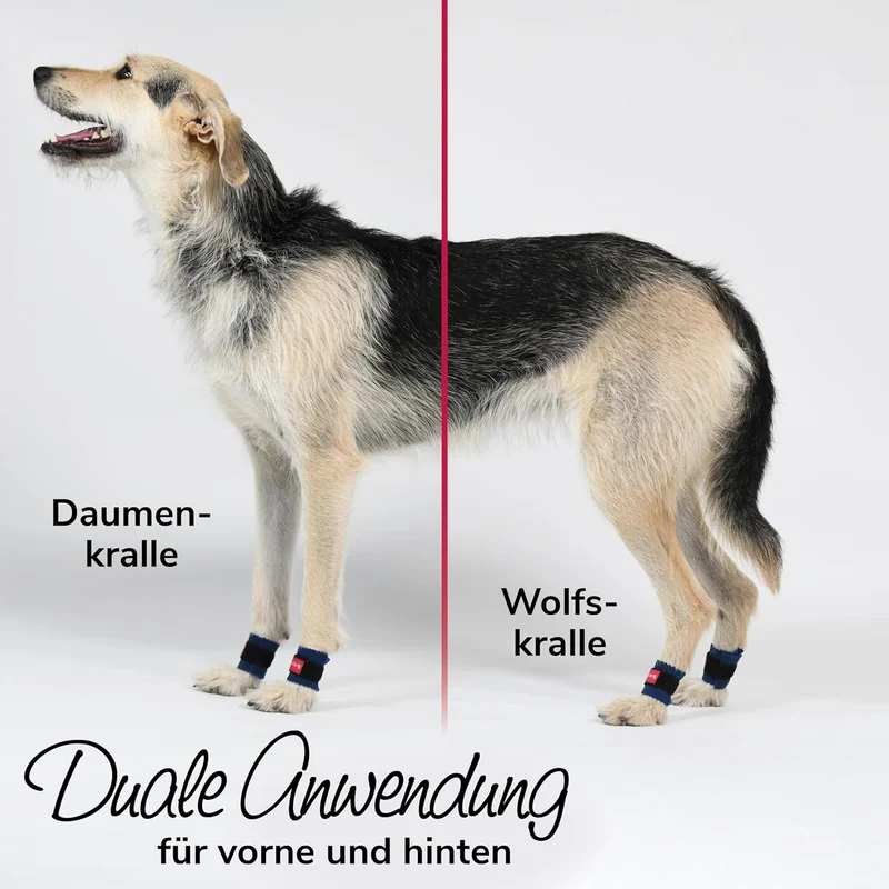 Krallenschutzbandage Gr. XS20 für Hunde, Schutz für Wolfs- und Daumenkralle, doppelseitiges Fleece,