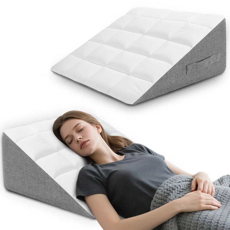 HOMCA Keilkissen Bett und Sofa, Lesekissen mit Rückenstütze, Abnehmbar | Ergonomisches Multiposition