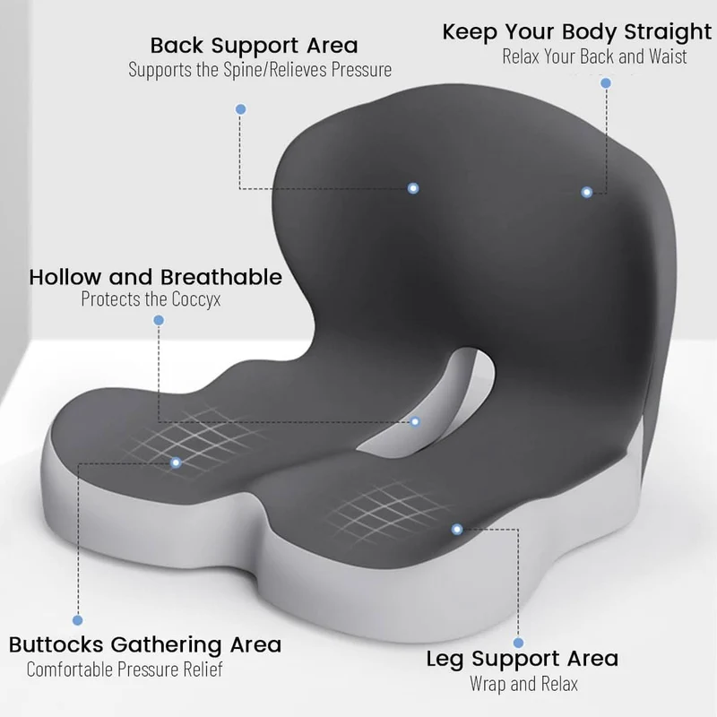 ErgoKomfort Polster – Ergonomisches Gedächtnisschaum Sitzkissen