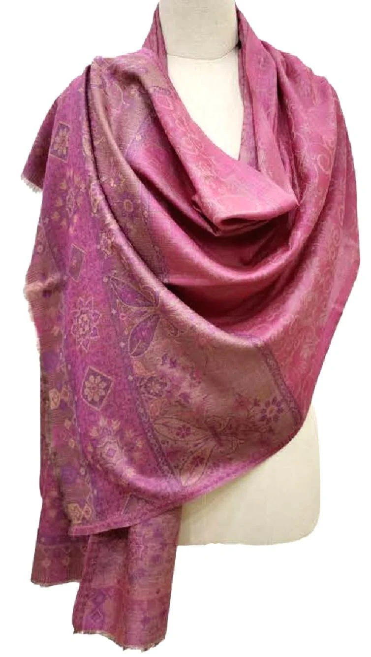 Lorenzo Cana Luxus Damen Pashmina Kaschmirschal 100% Kaschmir jacquard gewebt Paisley Muster Schal S