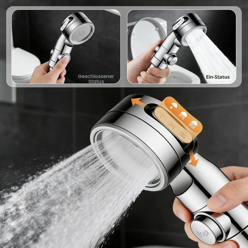 Handbrause für Waschbecken mit Schlauch 3m, Waschbeckenbrause mit Schlauch, Wasserhahnspender und Du