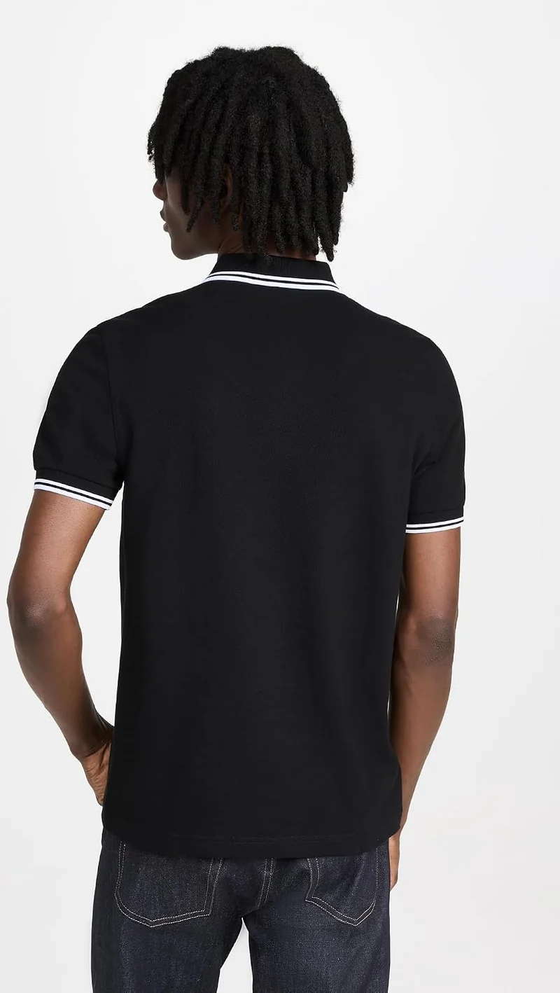 Fred Perry Twin Tipped Shirt, Polo L Black / White, L Black / White