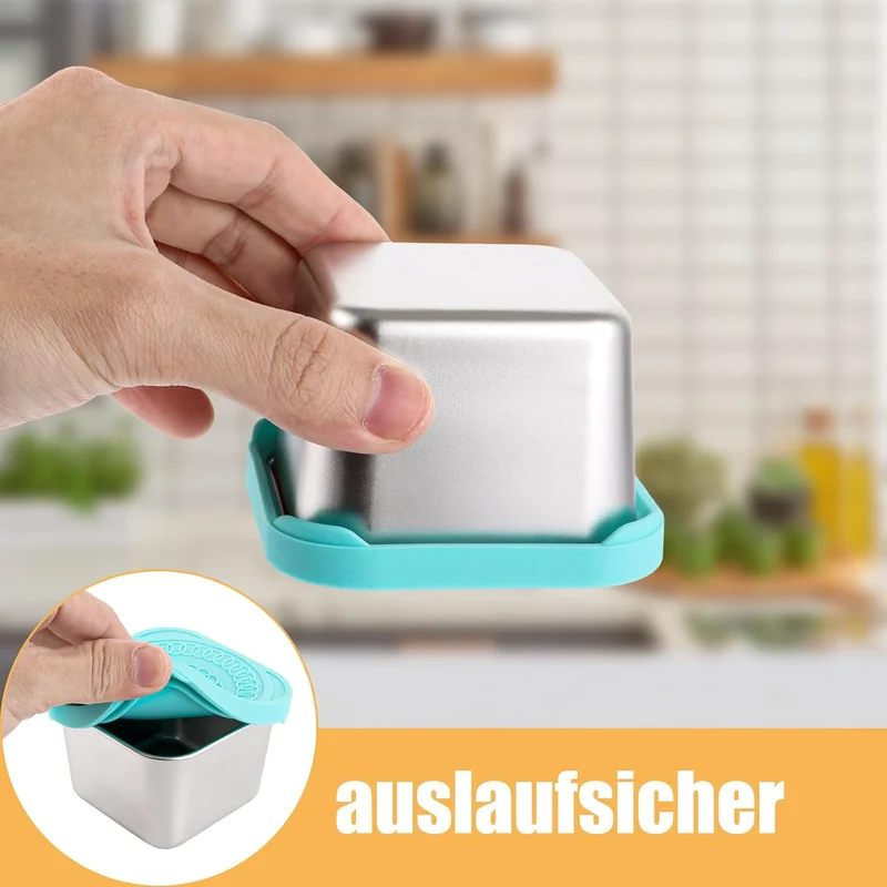 8 Stück Kleine Dosen mit Deckel, 180ml Sossen Behälter Edelstahl Behälter mit Deckel, Mini Dosen Sna