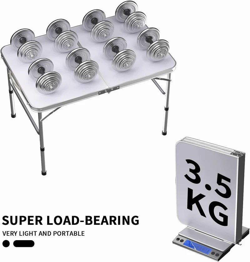 Klappbarer Büro-/Computertisch für Zuhause, 90 cm, tragbar, faltbar, für Outdoor, Camping, Picknick,
