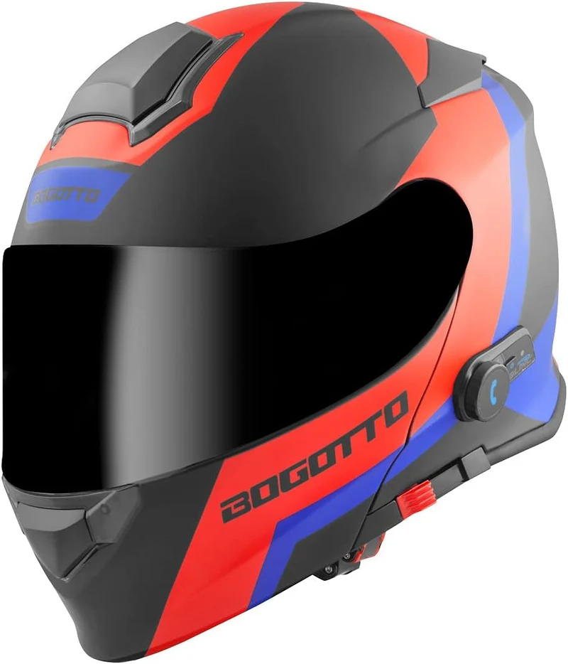Bogotto V271 BT Zabu Bluetooth Klapphelm schwarz/rot/blau XS, schwarz/rot/blau XS
