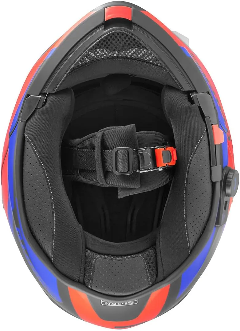 Bogotto V271 BT Zabu Bluetooth Klapphelm schwarz/rot/blau XS, schwarz/rot/blau XS