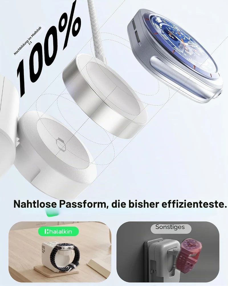 HATALKIN 67W Einziehbares Ladegerät mit Apple Watch Ladegerät | Smart-Display-Schnellladegerät mit G