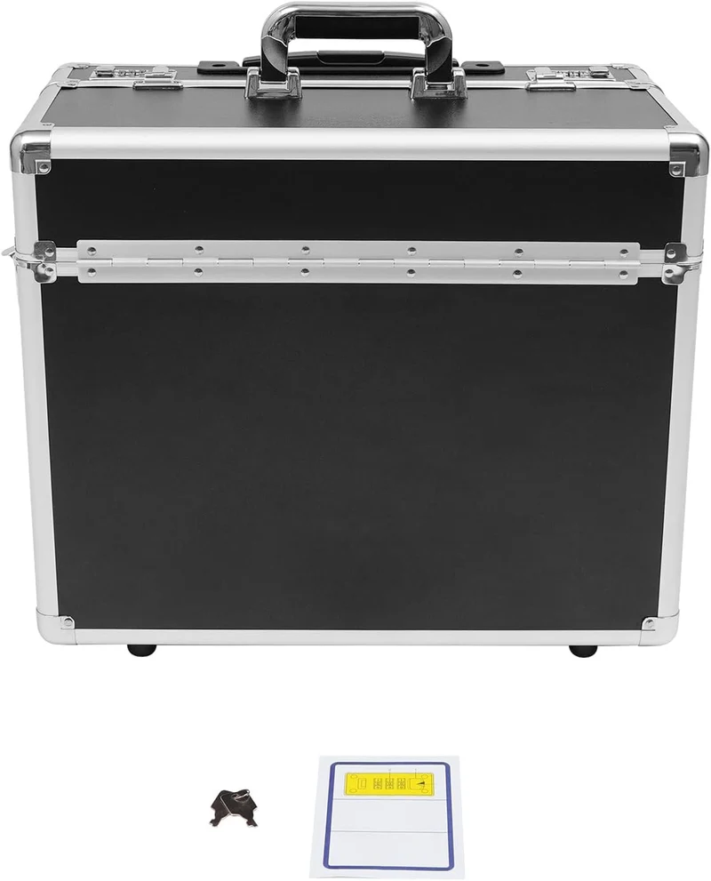 Rollbarer Aktenkoffer, Aluminiumlegierung Abschliessbarer Aktenkoffer, rollbare Aktenbox mit Telesko